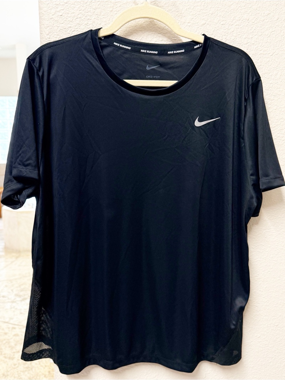 NEW Nike Black Short Sleeve Dri-FIT Running Tee 1X NWOT